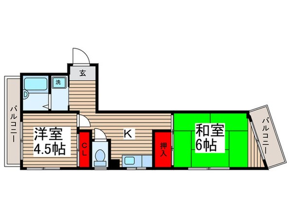 神谷第３ビルの物件間取画像